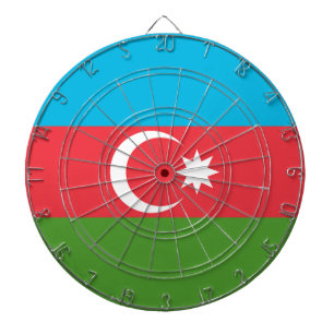 Dartboard mit der Flagge Aserbaidschans Dartscheibe