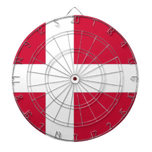 Dartboard mit der Flagge Dänemarks Dartscheibe