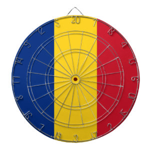 Dartboard mit der Flagge Rumäniens Dartscheibe