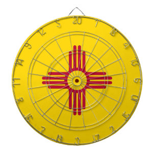 Dartboard mit Flag New Mexico, USA Dartscheibe