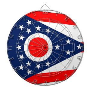 Dartboard mit Flag Ohio, USA Dartscheibe