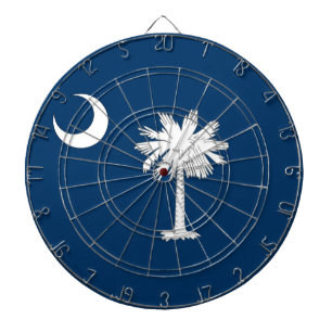 Dartboard mit Flag South Carolina, USA Dartscheibe