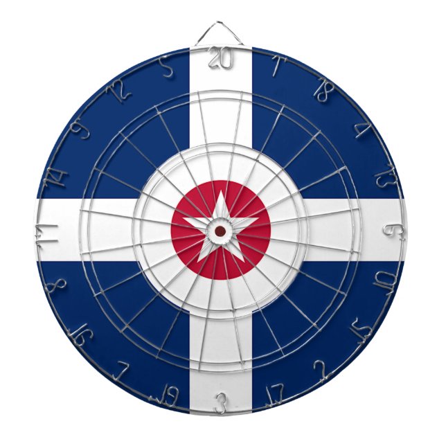Dartboard mit Flag von Indianapolis City, USA Dartscheibe (vorne)
