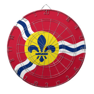 Dartboard mit Flag von St. Louis, Missouri Dartscheibe