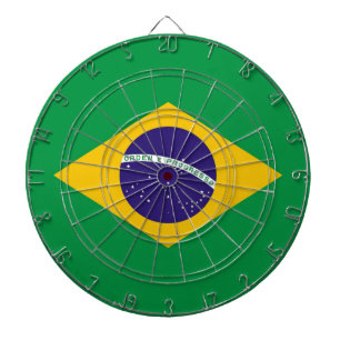 Dartboard mit Flagge Brasiliens Dartscheibe