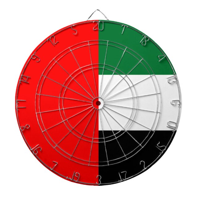 Dartboard mit Flagge der Vereinigten Arabischen Em Dartscheibe (vorne)