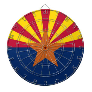 Dartboard mit Flagge von Arizona, USA Dartscheibe