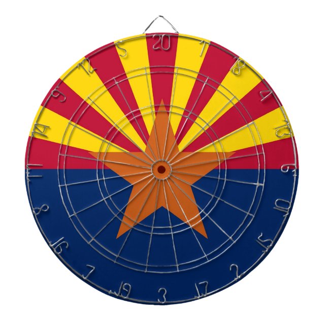 Dartboard mit Flagge von Arizona, USA Dartscheibe (vorne)
