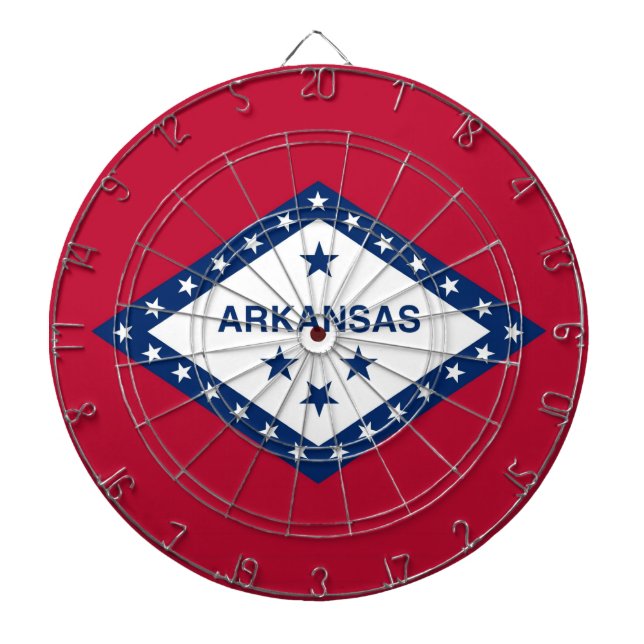 Dartboard mit Flagge von Arkansas, USA Dartscheibe (vorne)