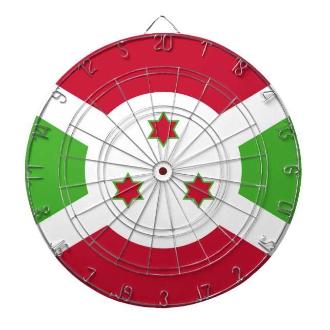 Dartboard mit Flagge von Burundi Dartscheibe (vorne)