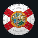 Dartboard mit Flagge von Florida, USA Dartscheibe<br><div class="desc">Fügen Sie Ihrem Spielzimmer eine Touch Florida Stolz hinzu, mit unserem exklusiven Dartboard mit Florida Fahne! Dieses mit viel Liebe zum Detail gestaltete Dartboard ist mehr als nur ein Spielzeug; es ist eine Feier des Erbes und kulturellen Stolzes Floridas. Das lebendige Design zeigt stolz das ikonische Florida-Staat-Emblem und symbolisiert die...</div>