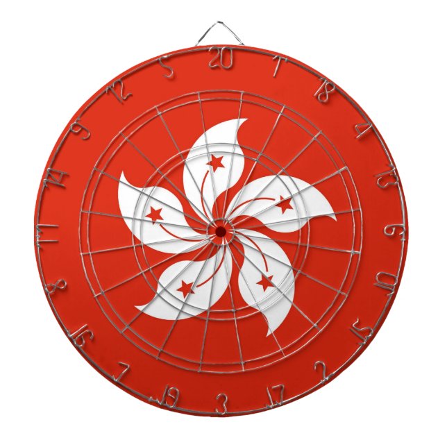 Dartboard mit Flagge von Hongkong, China Dartscheibe (vorne)