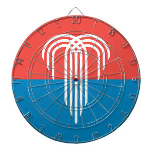 Dartboard mit Flagge von Kansas City, Missouri Dartscheibe