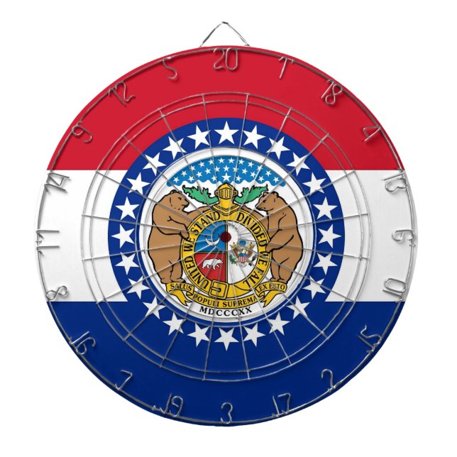 Dartboard mit Flagge von Missouri, USA Dartscheibe (vorne)