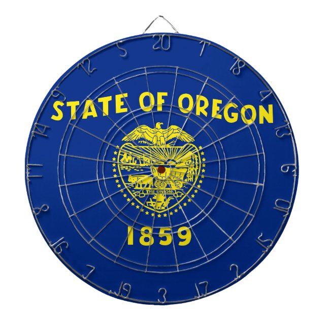 Dartboard mit Flagge von Oregon, USA Dartscheibe (vorne)