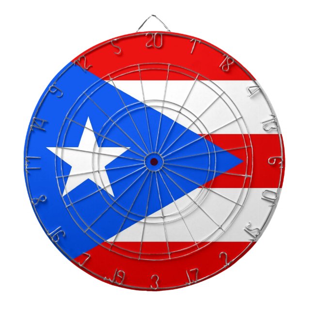 Dartboard mit Flagge von Puerto Rico, USA Dartscheibe (vorne)