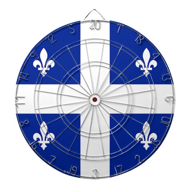 Dartboard mit Flagge von Quebec, Kanada Dartscheibe (vorne)
