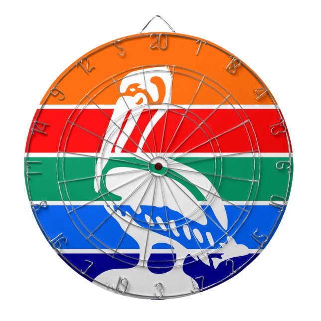 Dartboard mit Flagge von St. Petersburg, Florida Dartscheibe (vorne)