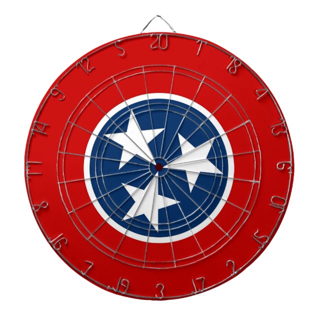 Dartboard mit Flagge von Tennessee, USA Dartscheibe (vorne)