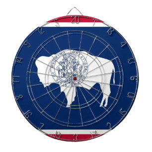 Dartboard mit Flagge von Wyoming, USA Dartscheibe