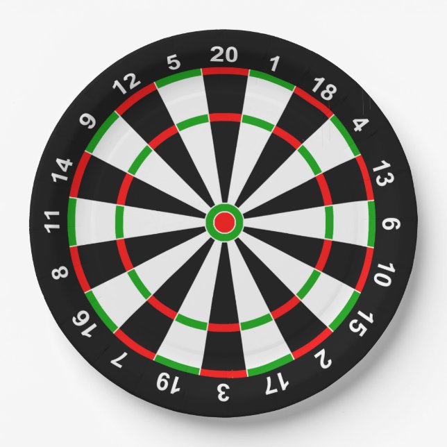 Dartboard Pappteller (Vorderseite)