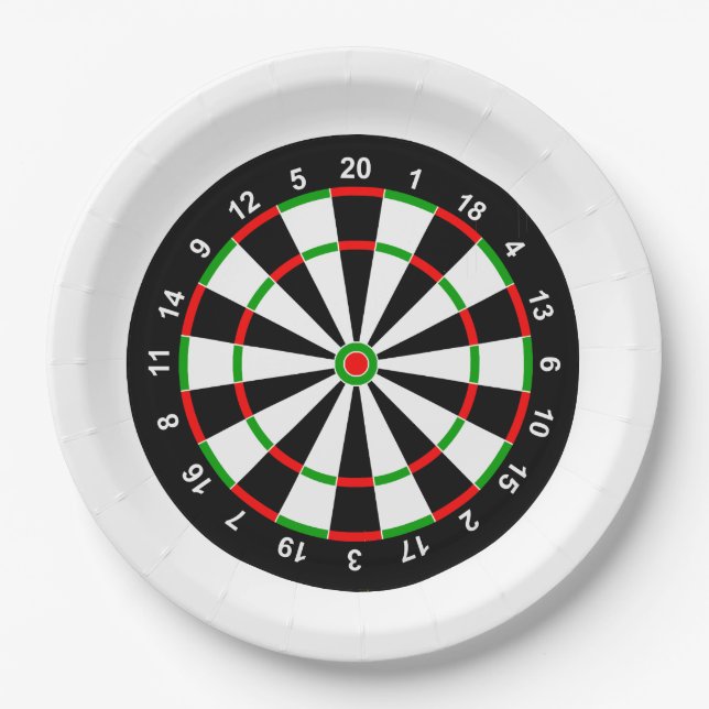 Dartboard Pappteller (Vorderseite)