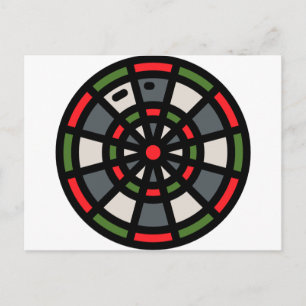 Dartboard Postkarte