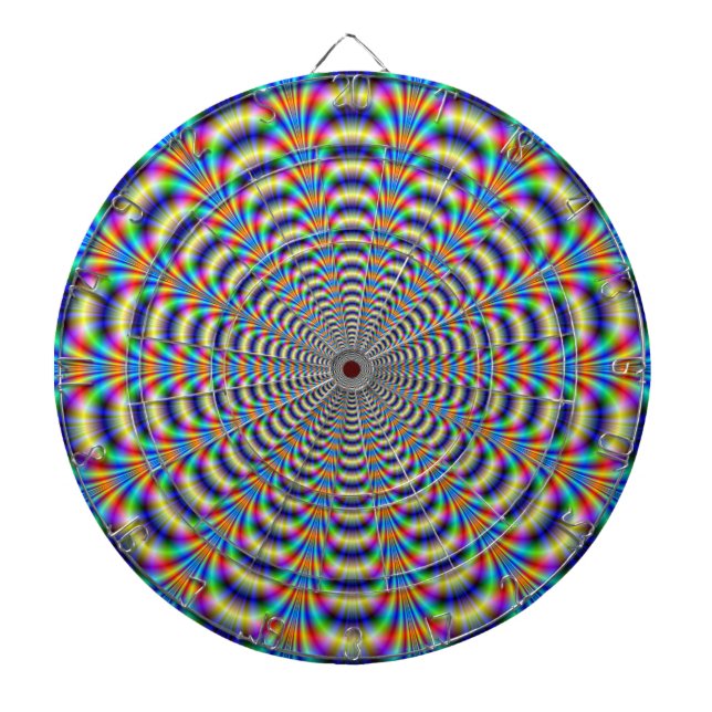 Dartboard Psychedelic Ringed Puls Dartscheibe (vorne)