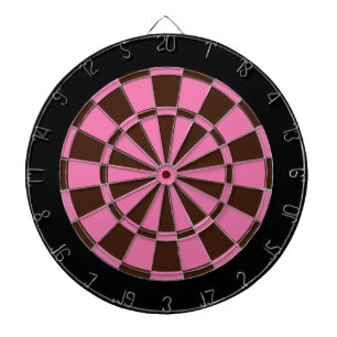 Dartboard: Rosa, Braun und Schwarz Dartscheibe