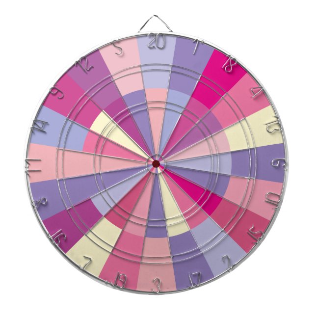Dartboard-Rosa-lila Pastelle des Mädchens Dartscheibe (vorne)