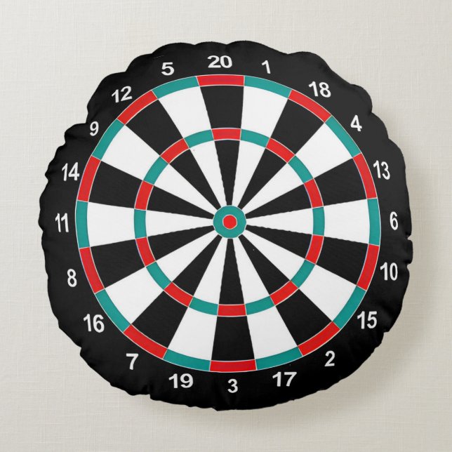 Dartboard Round Throw Kissen (Vorderseite)