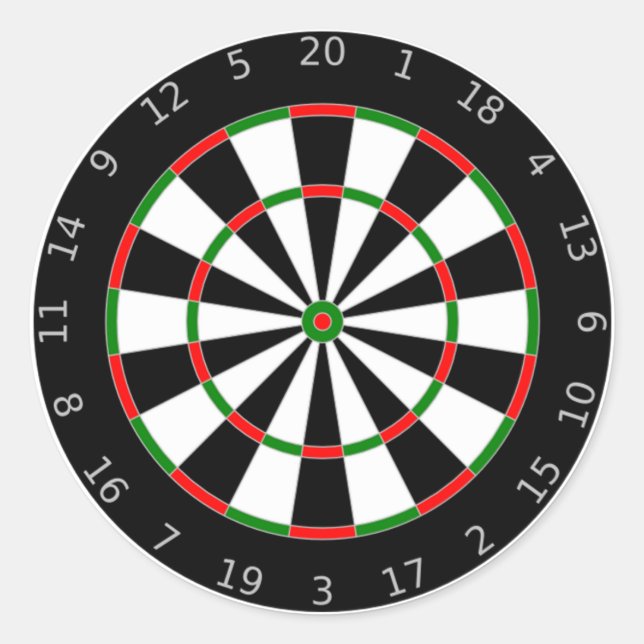 DARTBOARD RUNDER AUFKLEBER (Vorderseite)