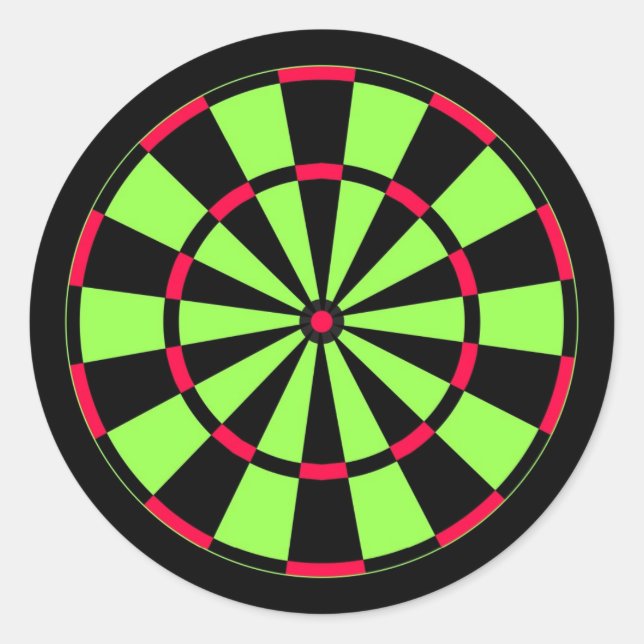 Dartboard Runder Aufkleber (Vorderseite)