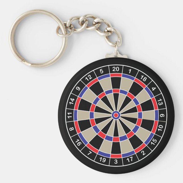 Dartboard-Schlüsselanhänger Schlüsselanhänger (Vorne)