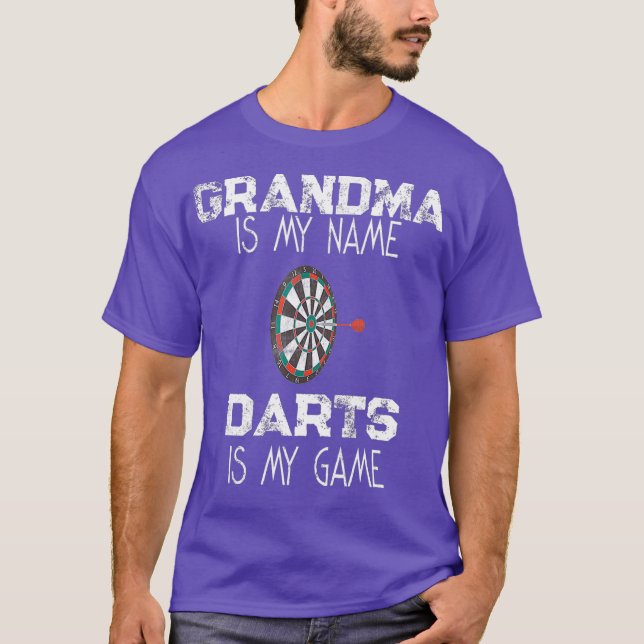 Dartboard Shirt Dart Throwing Oma (Vorderseite)