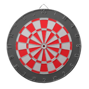 Dartboard: Silbergrau, Rot und Kohle Dartscheibe