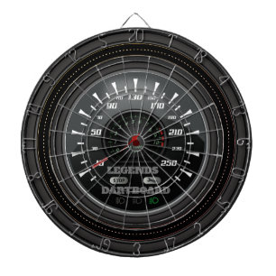 Dartboard Speedometer Edition mit personalisierten Dartscheibe