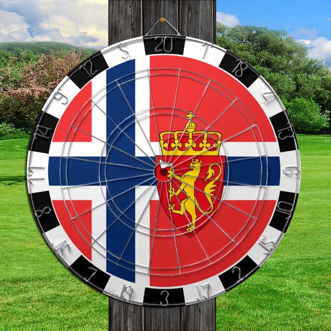 Dartboard, Spielbrett, norwegische Flagge Dartscheibe (Von Creator hochgeladen)