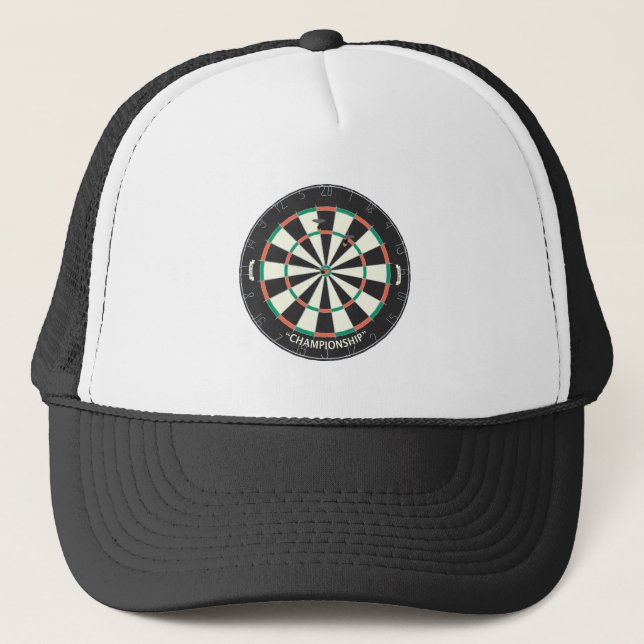 Dartboard u. Pfeile: Modell 3D: Truckerkappe (Vorderseite)