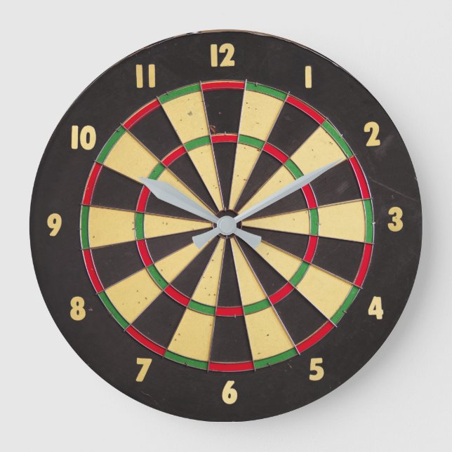 Dartboard-Uhr Große Wanduhr (Vorderseite)