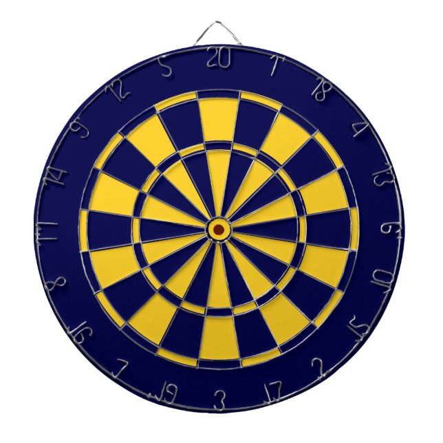 Dartboard und Dartboard des Navy Blue and Gold Tea Dartscheibe (vorne)