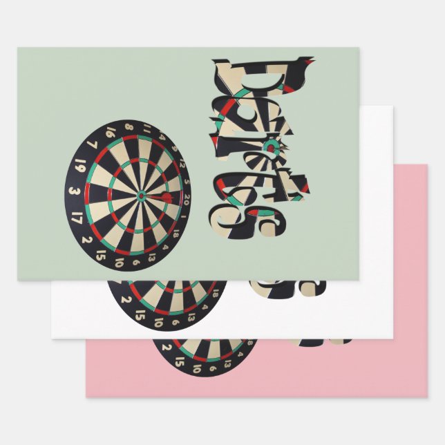 Dartboard und Dartboard Geschenkpapier Set (Set)