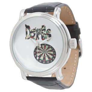 Dartboard und Dartboard, Mennenlederuhr, Armbanduhr