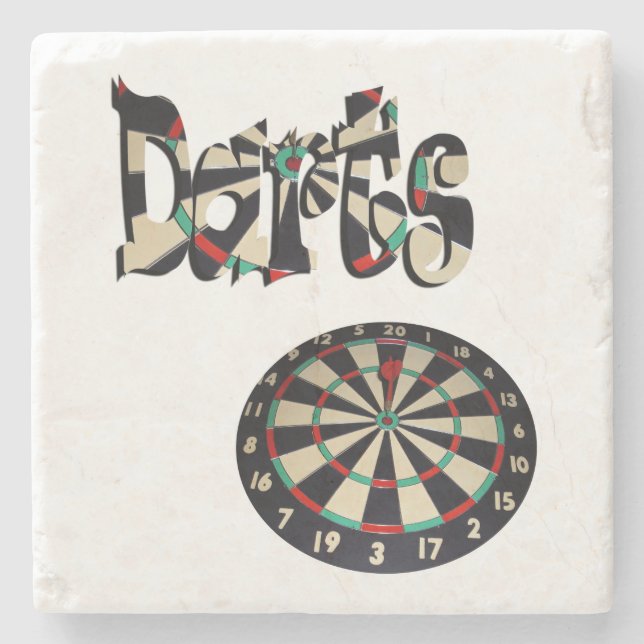 Dartboard und Dartboard Steinuntersetzer (Vorderseite)