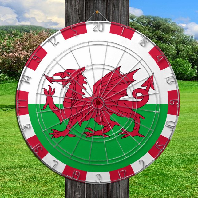 Dartboard & Wales (Welsh Flag Dartboard & Wales Da Dartscheibe (Von Creator hochgeladen)