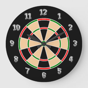 Dartboard Wall Clock. Große Wanduhr