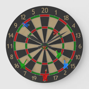 Dartboard Wall Clock Große Wanduhr
