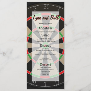 Dartboard Wedding Menu Menükarte