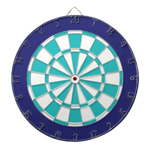 Dartboard: Weiß, Türkis und Navyblau Dartscheibe