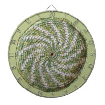 Dartboard - White Spiral on Green